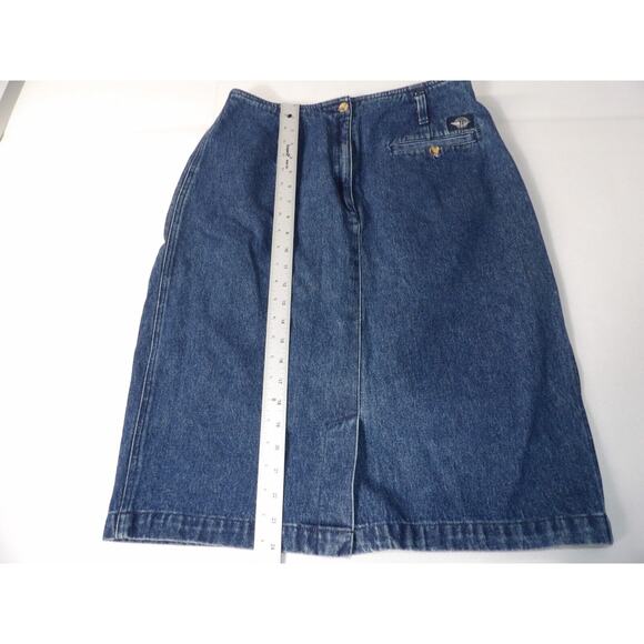 Dockers Denim Skirt Medium Large READ Knee Length Womens High Waisted Pencil V - Picture 8 of 16